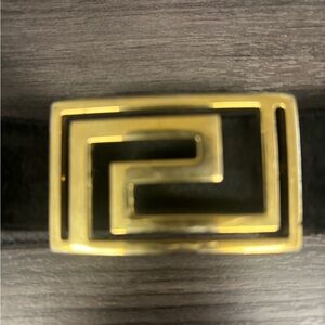 Versace Black Leather Belt